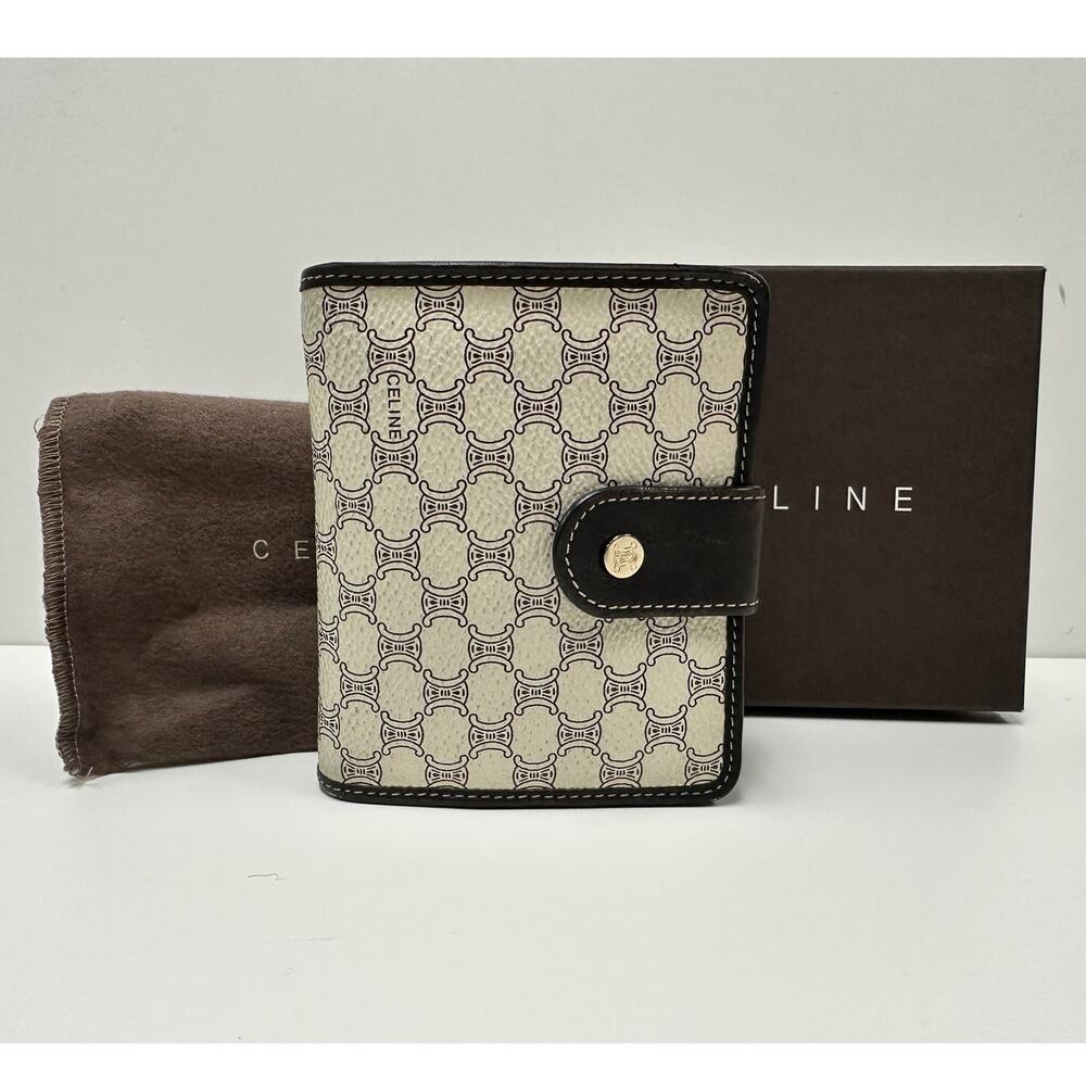 CELINE Triomphe Monogram Macadam Wallet